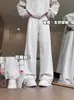 Calça Feminina Primavera e Outono Nova Calça Jogger de Perna Larga Conversível Outono Inicial Calça Longa para Meninas Mais Velhas Outono Casual Calça Longa