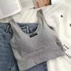 Chaleco Deportivo de Algodón Puro con Almohadilla en el Pecho Estilo Coreano Íntimos para Estudiantes Femeninas Espalda Hermosa en Forma de U Ropa Exterior Top Envolvente Base para Mujer