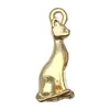 Venda Quente Transfronteiriça KC Liga de Ouro Série Animal Gato Pingentes Charms DIY Pulseira Colar Brinco Acessórios de Joias