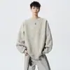 Sudadera versátil tie-dye de manga larga para hombre, nueva para otoño, simple, estilo americano, cuello redondo, casual, moderna, top, chaqueta