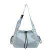 Bolsa de Cordón Simple Cruzada de Moda para Mujer de Gran Capacidad Estilo Coreano Ins Bolso de Hombro Diario Trabajo Ropa Tendencia Bolso Tote
