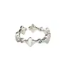 Elegante Anillo de Cuatro Hojas para Mujer, Sencillo y Fresco, Anillo Abierto Delicado con Diseño Único, Apilable, Anillo de Dedo Índice de Lujo Ligero