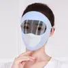 Máscara solar de verano femenina anti-ultravioleta anti-mosquitos lavable fina de seda de hielo transpirable para hombres