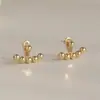 Pendientes de Perla Inspirados en Celebridades para Mujer, Estilo Francés de Lujo Ligero, Perlas de Botón de Uso Bidireccional, Accesorios de Oreja Ajustables Desmontables
