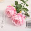 Coroa Única Imitação Rosa Único Flor de Tecido de Seda Flor Artificial Decoração de Casamento Parede de Flores Flor de Segurar Material DIY Venda por Atacado