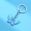 Bonito borboleta chaveiro moda borboleta cor pingente saco mochila chaveiro pingente