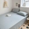 Sábana de Cama de Algodón Puro de Producto Único del Fabricante, Colcha de Algodón Lavado Teñido en Hilo Simple, Sábana de Cama de Cuadros Simples de Color Sólido, Cama de Estudiante