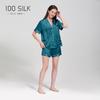 22 Mumi Pijama de Seda de Peso Pesado para Mujer Manga Corta Shorts Nuevo Traje de Verano 100% Seda de Morera Ropa para el Hogar Venta al por Mayor