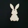 Pascua Conejo Lindo Colgante de Madera DIY Material para Graffiti Hecho a Mano Kit Piezas de Madera Creativas Dibujo Infantil de Dibujos Animados