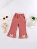 Pantalones de pana para niñas otoño 2025 estilo coreano más fáciles de combinar pantalones acampanados pantalones casuales para niños con lazo