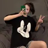 Pijama Refrescante Vit Girl para Mujer Traje de Verano de Manga Corta Estilo Hada Casual Todo Fósforo Ropa de Casa