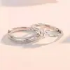 Anillo de Pareja para Hombres y Mujeres un Par de Anillos de Amor Simples de Alta Gama Anillo de Diamante de Moda Todo Terreno