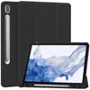 Aplicable a Samsung Tab S9 funda protectora para tableta de computadora con ranura para lápiz de TPU S8 pegatina trasera triple candy funda protectora con ranura para lápiz