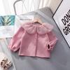 Abrigo de primavera y otoño para niñas, estilo occidental, personalizado, de marca de moda, estilo coreano, con cuello de encaje de malla, cárdigan de moda cibernética.
