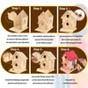 Suministro Transfronterizo de Casas para Pájaros de Madera, Casas Pequeñas de Madera Maciza, Jaulas para Pájaros Infantiles, Casas para Pájaros Hechas a Mano con Graffiti para Pintar Tú Mismo, Pinceles y Pinturas Gratis