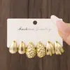 Set de Pendientes Exagerados de Moda Creativa Transfronteriza Europea y Americana para Mujer Pendientes Colgantes Retorcidos en Forma de C Set de 3 Piezas Acrílico