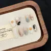 Unhas Wings3D Flor de Gelo Estilo Fada Artesanal de Alta Qualidade Primavera/Verão Suave Curta Usáveis Venda por Atacado Produto Acabado