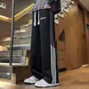 Pantalones Casuales para Hombre Rayados de Pierna Recta Pantalones Deportivos Delgados Estilo Juvenil Pantalones Deportivos Sueltos Suministro Exclusivo Transfronterizo