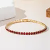 Pulseira de Raquete de Tênis com Broca de Zircônia Estilo Europeu 4.0 Cor Retenção 18K Fileira Única Joia Fronteira Amazon Hip Hop Mercadorias de Comércio Exterior
