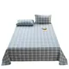 2026 Nuevo Estilo Hilo de Algodón Puro Teñido en Hilo Algodón Lavado Sábana Individual Cuadros Simples Cubre Cama de Algodón Puro Juego de Tres Piezas Ropa de Cama