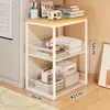 Estante de almacenamiento debajo del escritorio, carrito de almacenamiento móvil para dormitorio, estante de almacenamiento de libros y bolsas de varios niveles de pie para estudiantes y uso doméstico