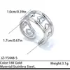 Anillo de amor simple de moda europea y americana, diseño de nicho, apertura ajustable, anillo de acero inoxidable chapado en oro, venta al por mayor para damas
