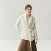 Cárdigan de cachemir tejido estilo bata, abierto al frente, para mujer, corte holgado y estilizado, adecuado para otoño e invierno, talla única