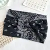 Diadema Retro Americana con Estampado de Anacardo y Diseño de Nudo de Orejas de Conejo, Alta Elasticidad, Antideslizante, Versátil para Deportes y Fitness