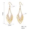 Pendientes Joyería para Orejas de Mujer Estilo Coreano Temperamento Borla de Gama Alta Círculo Gancho para la Oreja Oro Súper Brillante Moda Inteligente