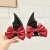 Presilhas e Acessórios de Halloween Mais Vendidos Transfronteiriços, Presilhas de Cabelo de Asa de Morcego de Couro para o Festival dos Fantasmas, Acessórios de Cabeça para Fantasias de Festa