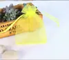 Bolsa de organza com cordão multicolorida, bolsa de malha transparente com cordão, para joias, doces de casamento, embalagem de presente, bolsa de armazenamento para sachês