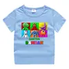 2023 nueva ropa infantil, camiseta de manga corta de verano para niños, camisa de algodón para niños y niñas, camiseta de media manga para bebés, top para niños