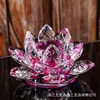 Atacado de Fábrica Popular Transfronteiriço Lótus de Cristal Templo Buda Lâmpada de Lótus Artesanato de Cristal Ornamento de Cristal para Carro