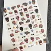 Lindos Pegatinas de Arte para Uñas de Dibujos Animados Gato Kt Repujadas Hellokitty Hello Kitty Manual DIY Pegatinas Decorativas para Uñas Ccd