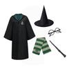 Túnica Mágica de Harry Potter Traje Cos Túnica Capa Disfraz Universidad Slytherin Disfraz de Actuación de Halloween para Niños