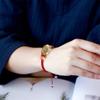 Pulsera de cristal citrino natural Zorro pulsera tejida joyería para hombres y mujeres cabello