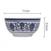 Tigela de porcelana azul e branca cerâmica doméstica porcelana azul e branca cerâmica ramen tigela de macarrão com sopa de carne macarrão pequeno de Chongqing tigela de ramen de Lanzhou