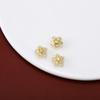 Accesorios para Uñas de Copo de Nieve Otoño e Invierno Cuentas de Transferencia de Alta Velocidad Flor Giratoria de Circonita Totalmente Diamantada Decoración de Uñas Tridimensional Diamantes
