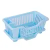 Cesta Drenadora para Tigela e Hashis de Cozinha Prateleira de Armazenamento de Louças Camada Única Grande Capacidade Cesta com Filtro de Água Prateleira de Armazenamento de Plástico Prateleira para Pratos