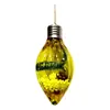 Bola de Natal Plástica Luminosa LED de Formato Especial Transfronteiriça Pingente de Árvore de Natal com Cena de Neve Embutida Decorações de Natal