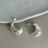 Aretes de Gota de Agua con Textura Espiral Mate para Mujer, Diseño de Nicho, Retro, Elegantes, Modernos, Aretes para el Trabajo