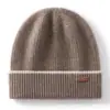 Suministro Directo de Fábrica al por Mayor Gorro de Punto Engrosado 100% Cachemira Agradable al Tacto, Gorro de Lana Cálido para Proteger los Oídos, Gorro de Cachemira en Stock