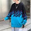 Tricô Jacquard Chama Hip-Hop Masculino Estilo Hong Kong Ins Marca Tendência Estilo Preguiçoso Suéter para Casal Outono e Inverno Tricô Largo Top