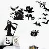 Halloween Acrílico Murciélago Golpe Espejo Pegatinas Horror Pegatinas de Pared Pegatinas Decorativas Pegatinas de Murciélago Negro Decoraciones de Fiesta