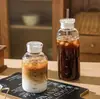 Copo de Água de Vidro com Escala Garrafa para Cold Brew Copo de Café Cold Brew Copo com Tampa de Grande Capacidade Copo com Canudo Copo de Leite Copo de Vidro