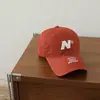 Estilo Coreano Unissex Bebê Bordado Letra N Boné de Baseball Infantil Outono Versátil Pai-Filho Aba Macia Proteção Solar Boné Bico de Pato Tendência