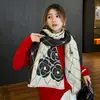 Bufanda para Mujer en Otoño e Invierno, Estilo K, Chal Versátil de Imitación Cachemir Doble Cara, Engrosada y Cálida, Bufanda Grande, Ropa de Abrigo de Moda
