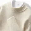 Suministros del Fabricante Ropa de Punto 100% Cachemira Pura para Hombre, Cuello Alto Medio, Lujo Accesible para Negocios, Textura Simple, Ropa de Punto Casual