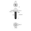 Tornillo autoblocante de cabeza plana con dientes triangulares, tornillo galvanizado para gabinete, tornillo autorroscante de cabeza plana con cruz de zinc azul y blanco M3M4M5M6