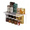 Estante de Almacenamiento para Cocina Multifuncional Caja Organizadora de Frascos para Condimentos para Condimentos, Aceite, Sal, Salsa y Vinagre, Montado en la Pared, No Requiere Taladrar